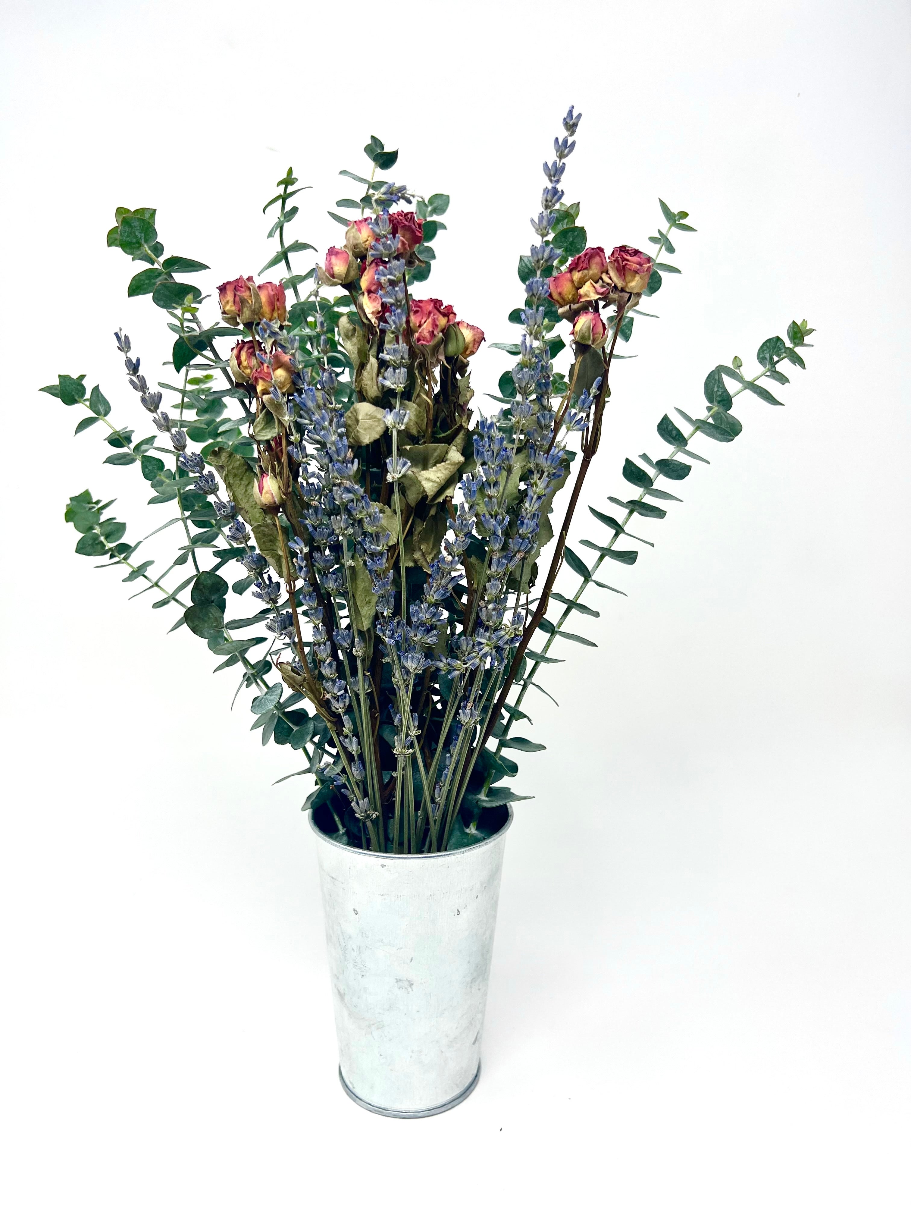 lavender and eucalyptus flower arrangement Eucalyptus Lavender Rose Boquet Petite