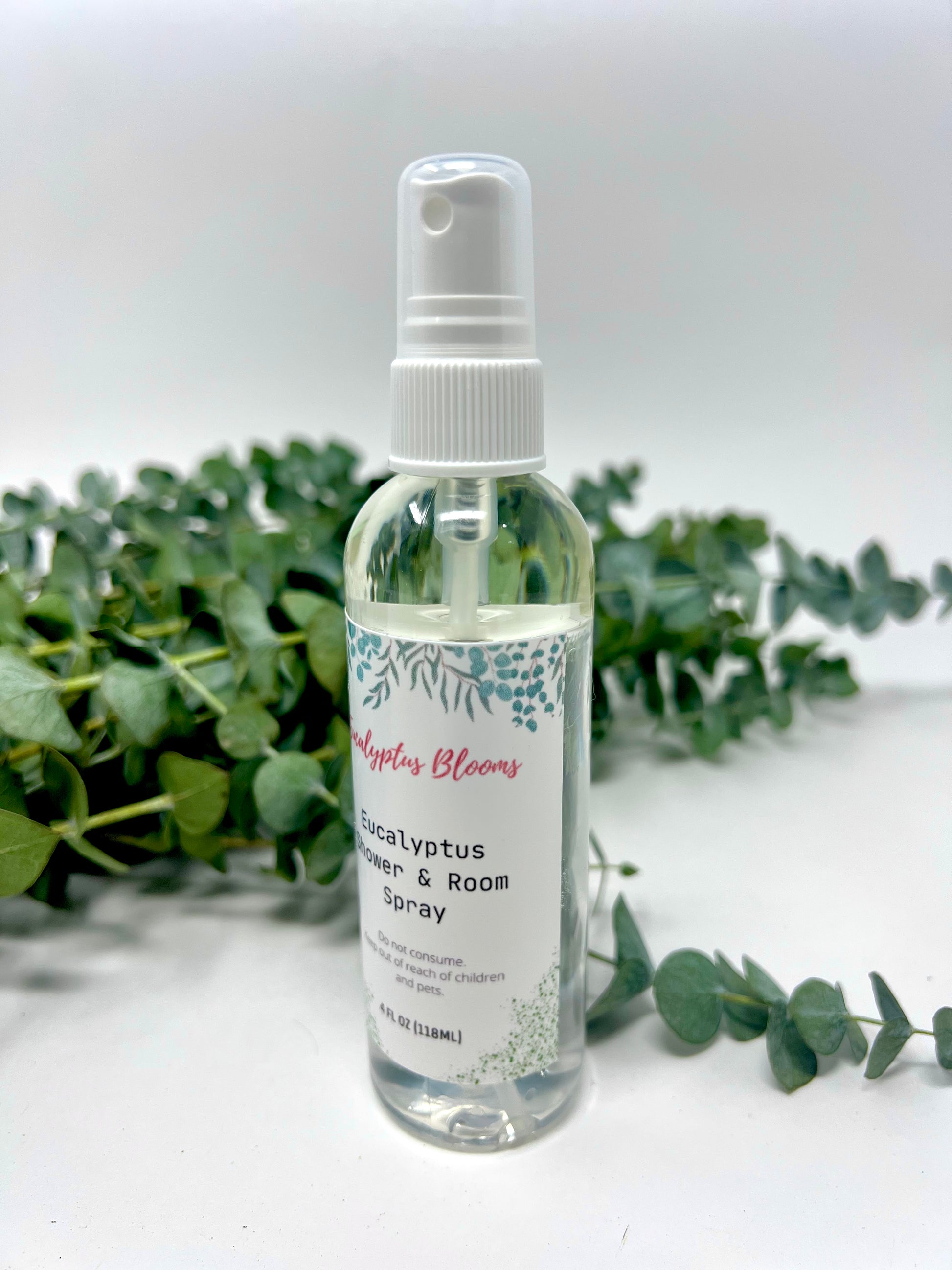 Eucalyptus Spray Bottle for Steam Room & Shower; 2oz Amber Glass